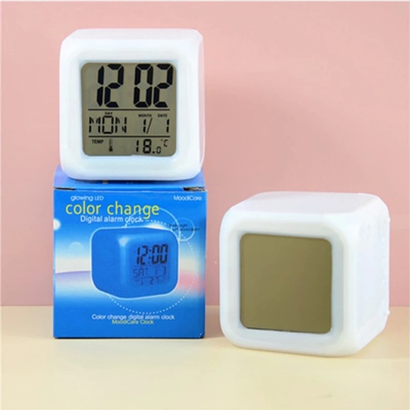 Multi-Funtional LED Glowing Digital Desktop Alarm Table Clock Color Change - Picture 2 of 6